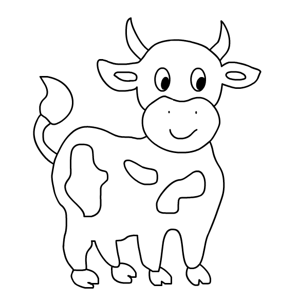 Cow coloring pages